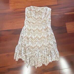 Angel Biba Lace Dress in Cream and White